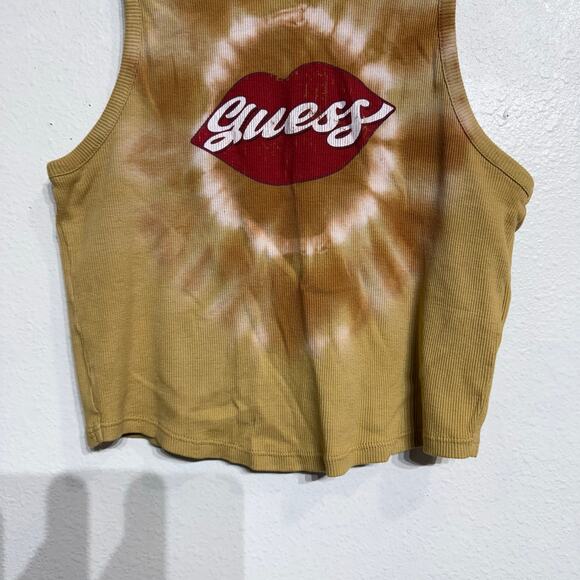 Guess Tan Cropped Tank Top Sz L - Picture 4 of 11